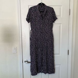 Floral button up dress